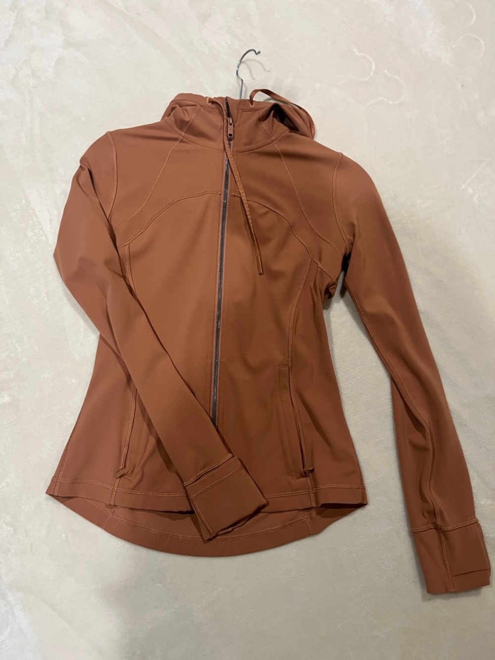 lululemon athletica Burnt Orange Zip-Up Hooded Sweatshirt
